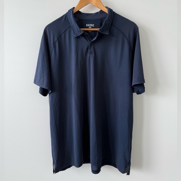 RHÔNE Men’s True Navy Commuter Polo - Picture 1 of 8